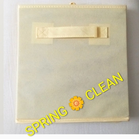 Other - 5/$25 🌼 Primrose Yellow Fabric Collapsible Storage Bin